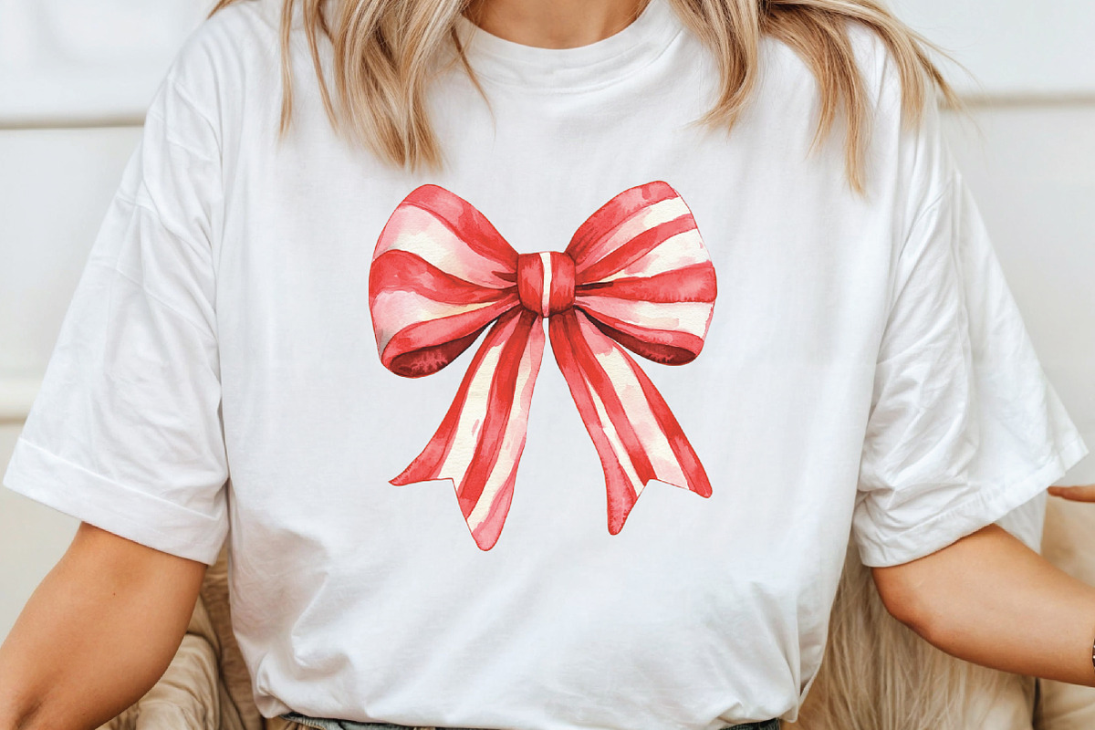 Watercolor Christmas Bow Clipart, an Illustration by CraftArtStudio (Photo 4 of 5)