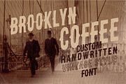 Brooklyn Coffee Custom Font, a Font by Cruzine (Thumbnail 2 of 5)