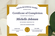 Certificate of Completion Template, a Card Template by YasdeyDesigns (Thumbnail 1 of 6)