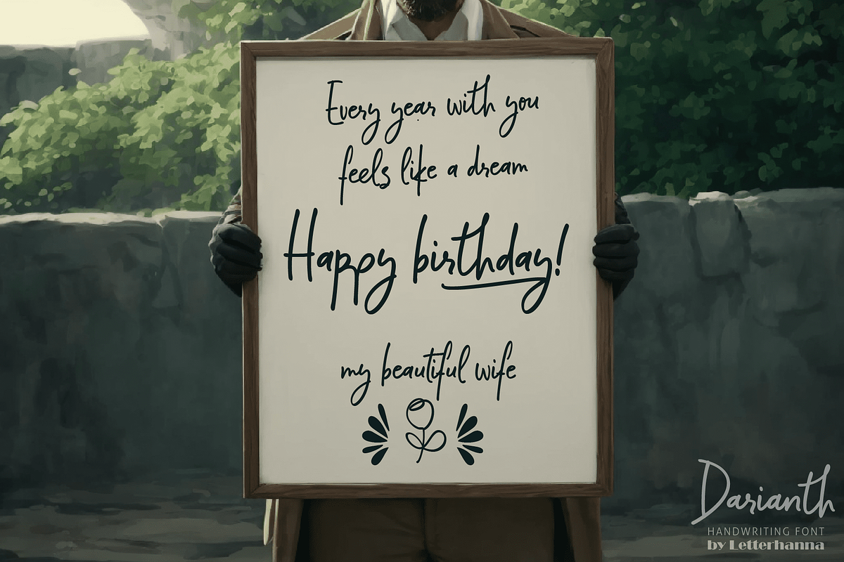 Darianth Handwriting Font, a Handwritten Font by Letterhanna Studio (Photo 5 of 13)