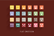 Flat Emoticon, an Illustration by astrographic (Thumbnail 1 of 2)