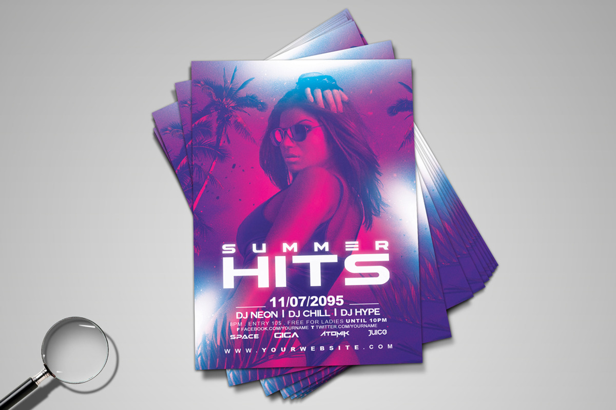 Summer Hits | Hype Flyer Design, a Flyer Template by GIGA-TEMPLATE (Photo 4 of 7)