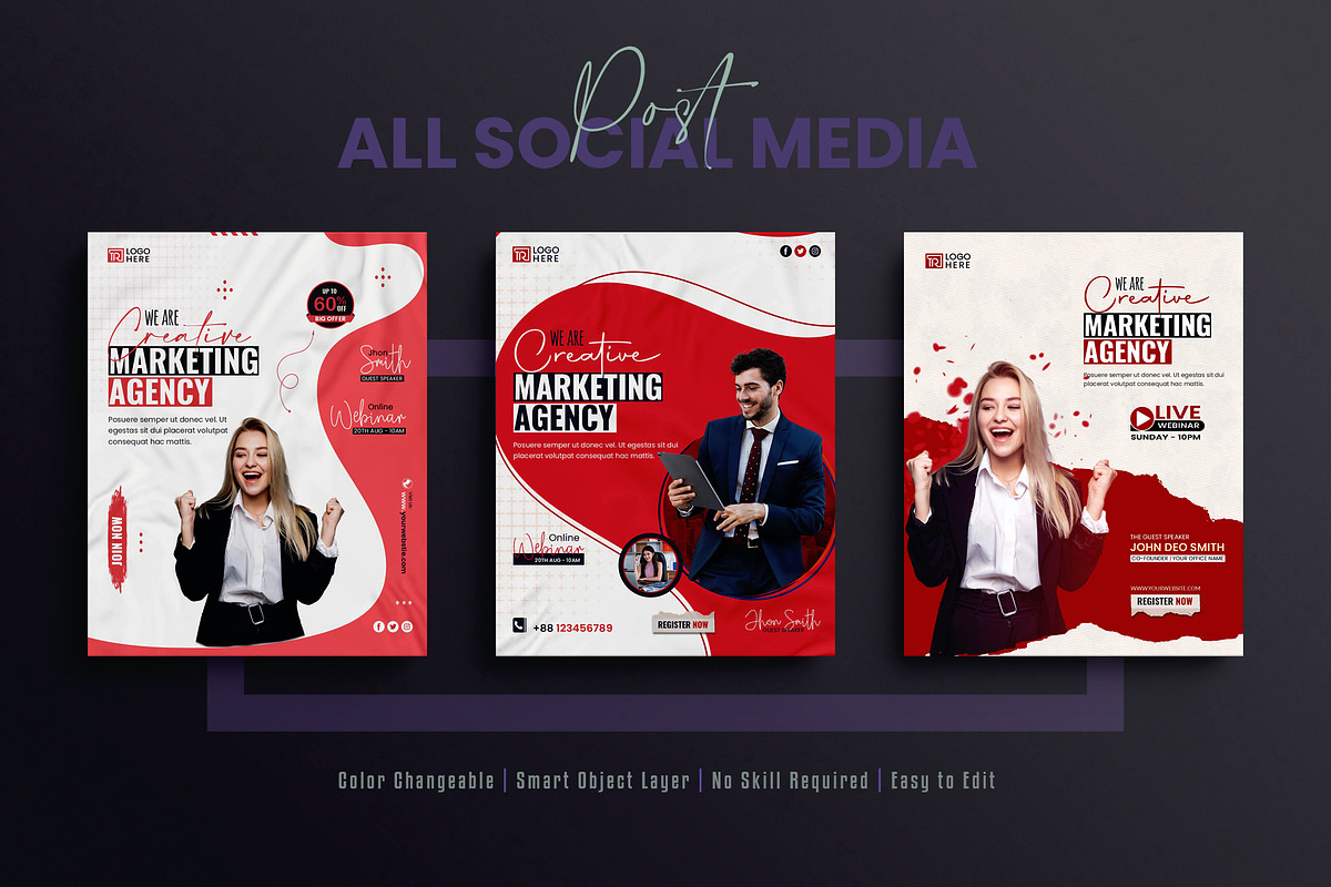 Corporate Social Media Post Bundle, a Social Media Template by Creative_View (Photo 6 of 8)