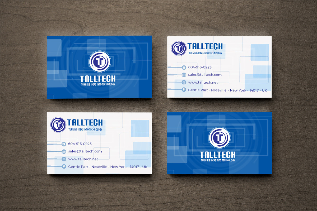 Talltech card, a Card Template by Cmsideas