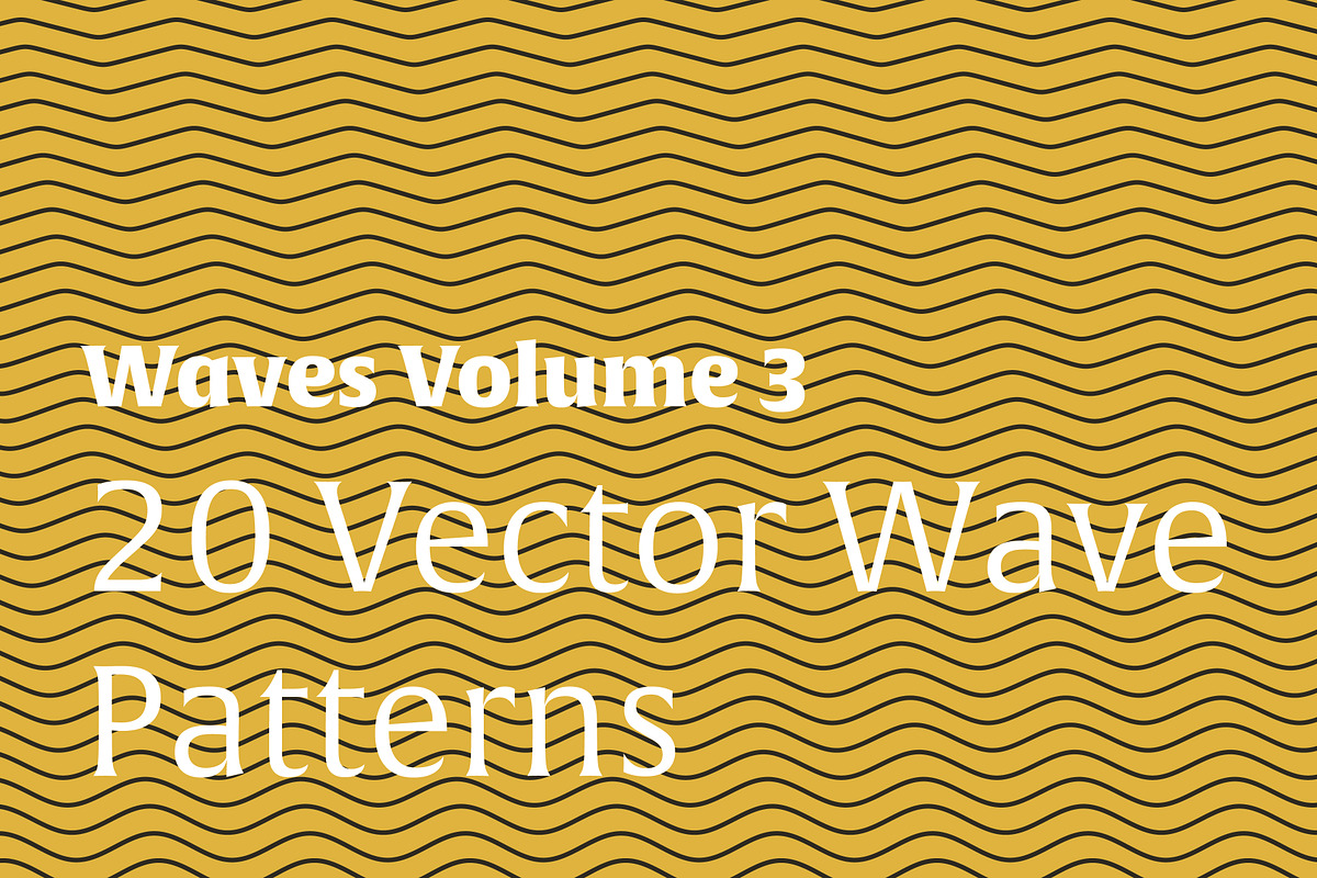 Waves Vol. 3 | 20 Vector Patterns, a Pattern Graphic by invisiblelayer