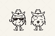 Cowboy Cookie Clipart Funny Milk SVG, a Graphic by TanchaArt (Thumbnail 4 of 9)