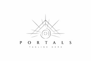 Portal Logo Abstract Magical Science, a Branding & Logo Template by Signatoro