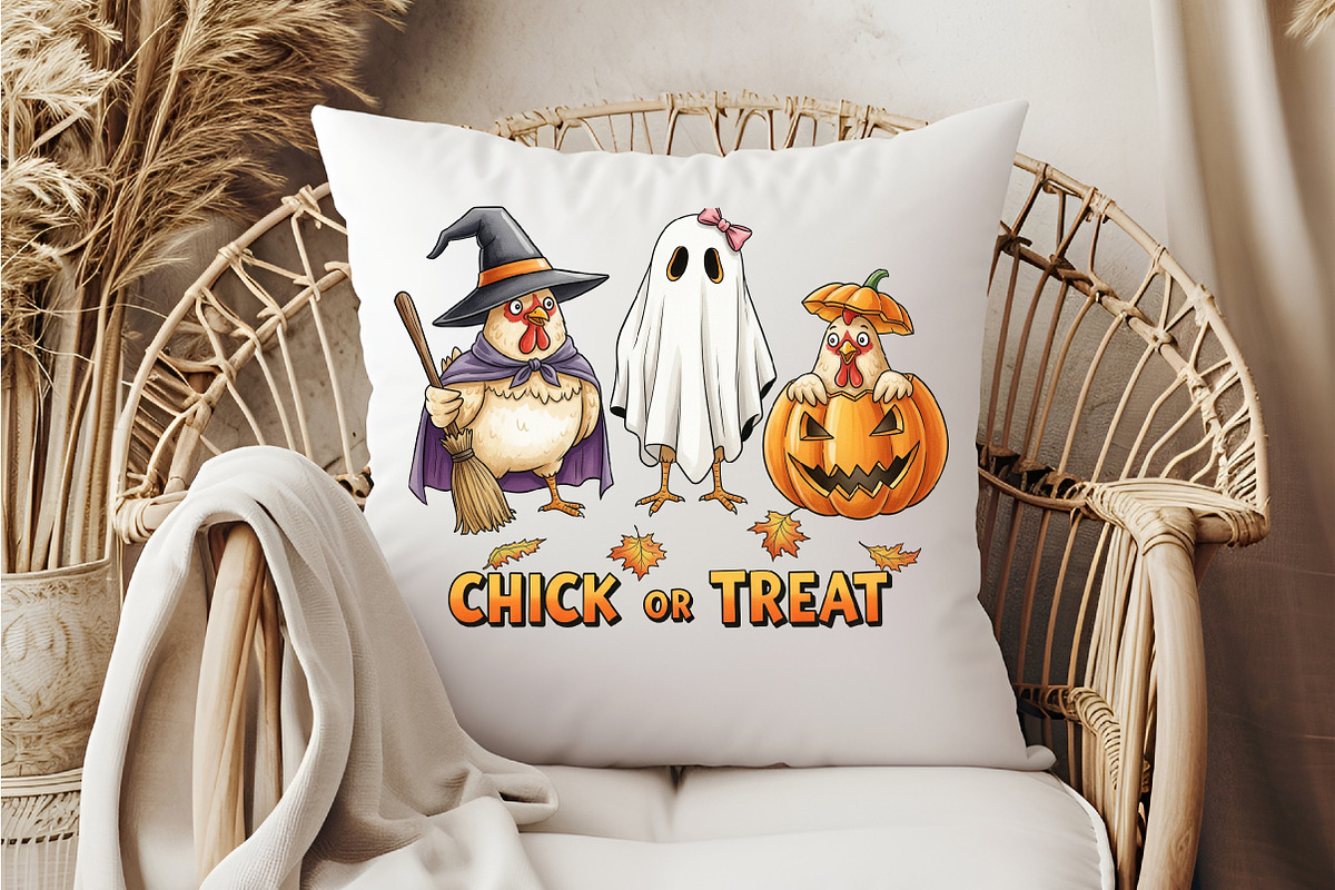 Chick Or Treat Retro Halloween PNG, an Illustration by DreamCafeArt (Photo 6 of 6)