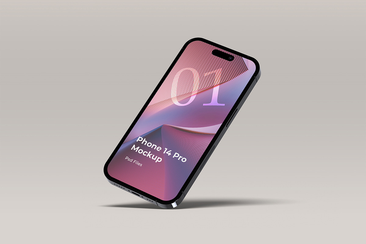 iPhone 14 Pro Mockup, an iPhone Mockup by graphicpages (Photo 8 of 18)