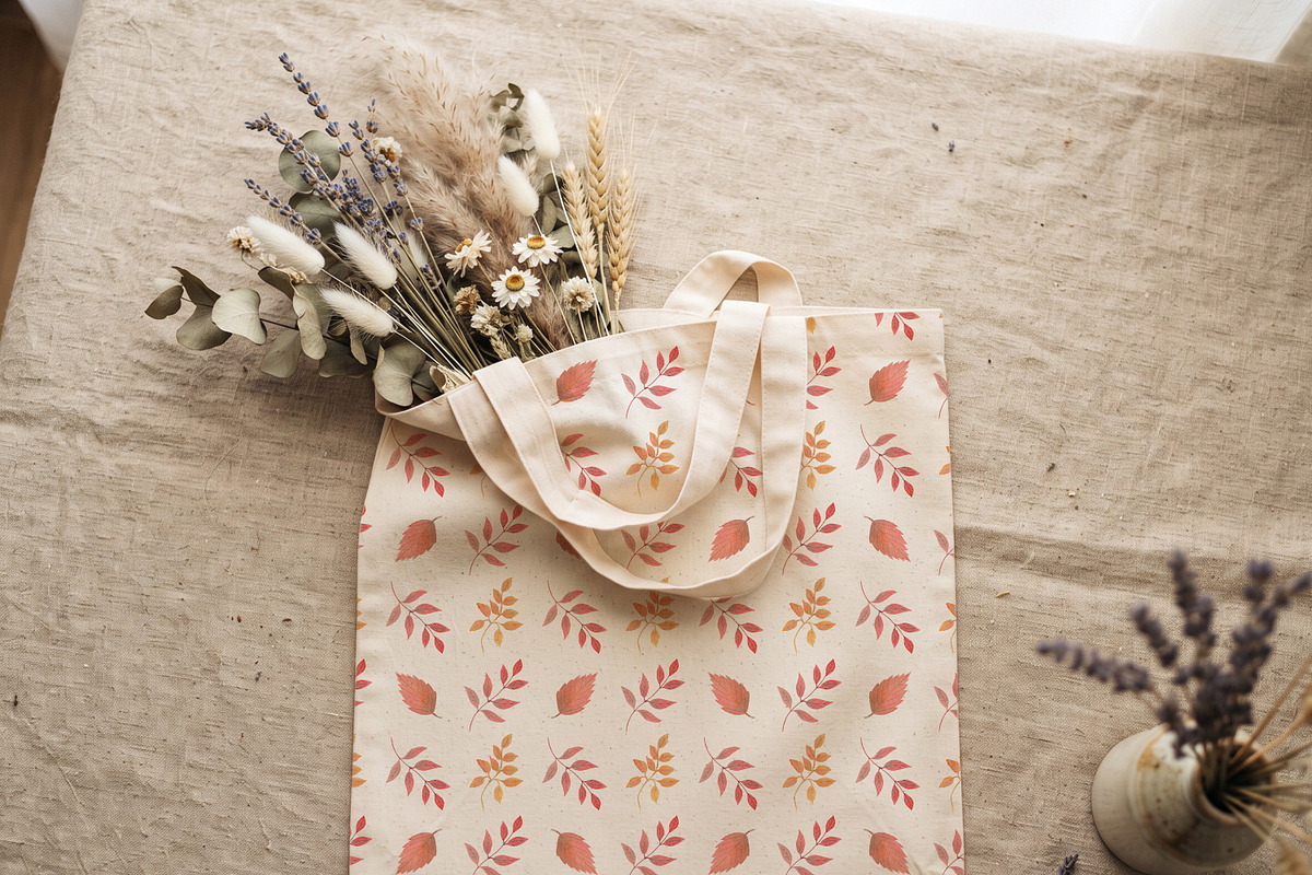 Autumn Watercolor Seamless Patterns, a Pattern Graphic by Nadia Semyroz (Photo 5 of 8)