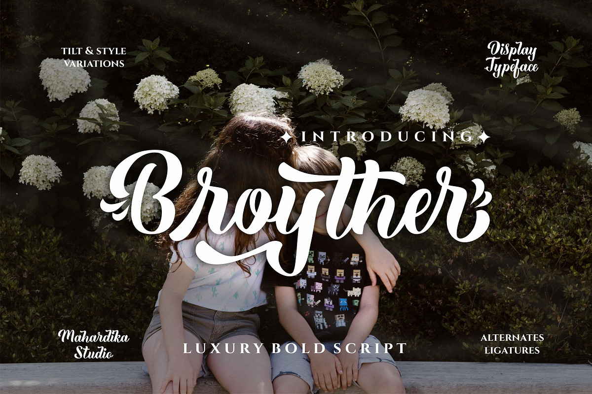 Broyther - Luxury Bold Script, a Script Font by Idea Studio (Photo 1 of 10)