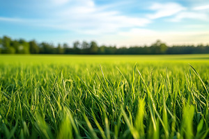 Fresh green grass field with blurred, a Nature Photo by MistyDay
