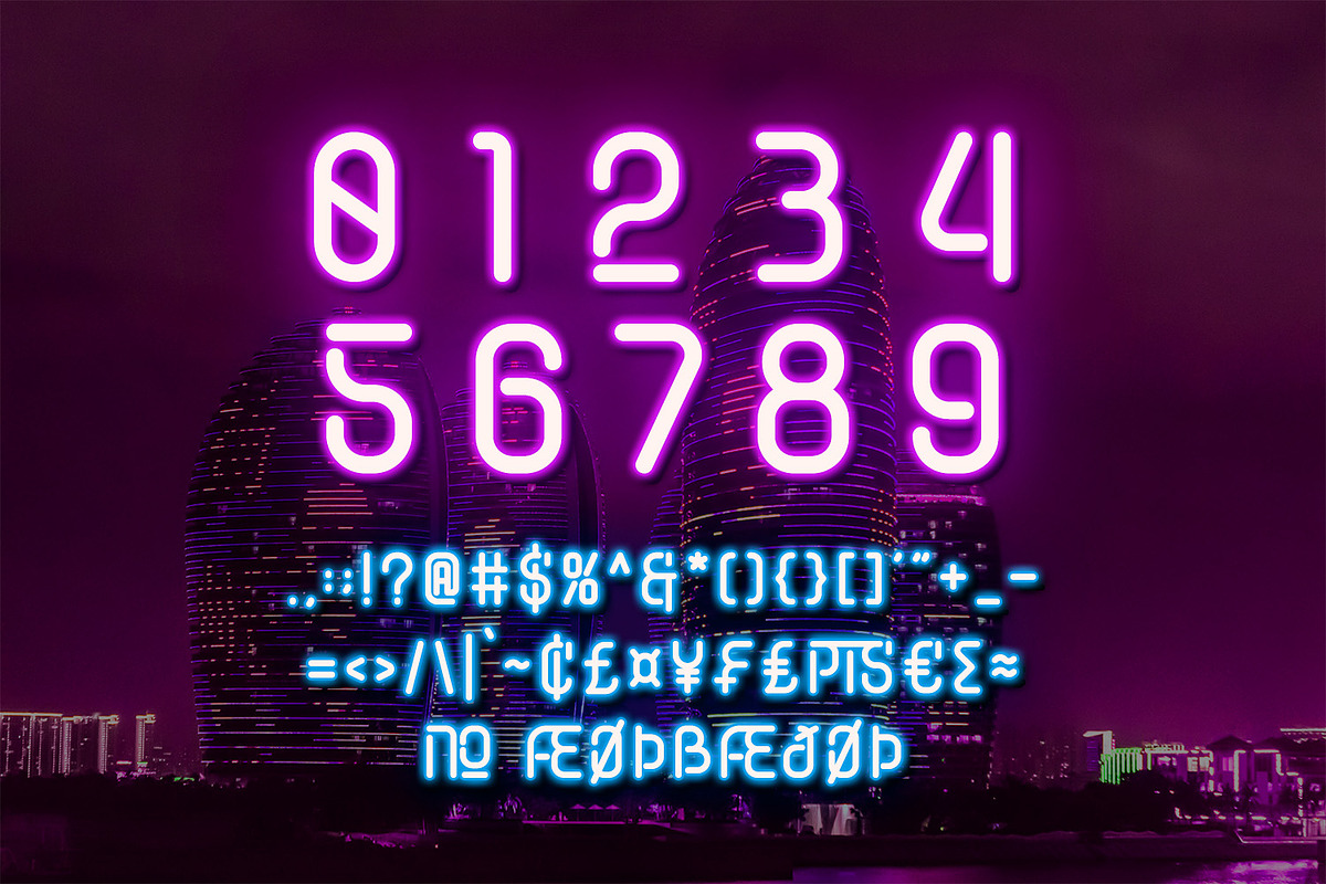 Starlit Neon, a Symbol Font by Ditatype (Photo 9 of 10)