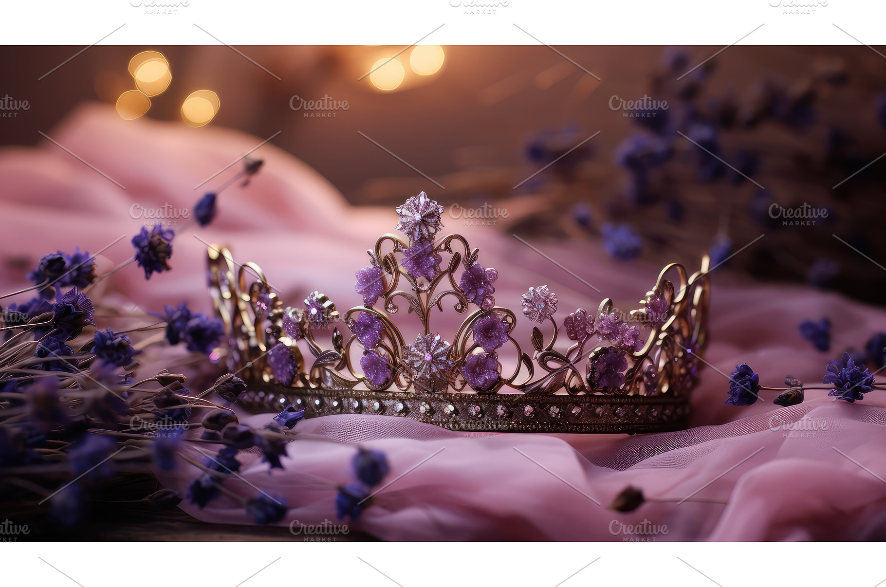 gemstone purple tiara ai generated, a Beauty & Fashion Photo by pikepicture