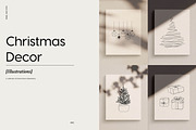 Christmas Decor Line Drawings, a Decorative Illustration by Whimsy Works (Thumbnail 1 of 4)