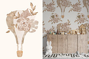 Watercolor Boho Baby Nursery Set, an Animal Illustration by Pati Paints (Thumbnail 3 of 15)