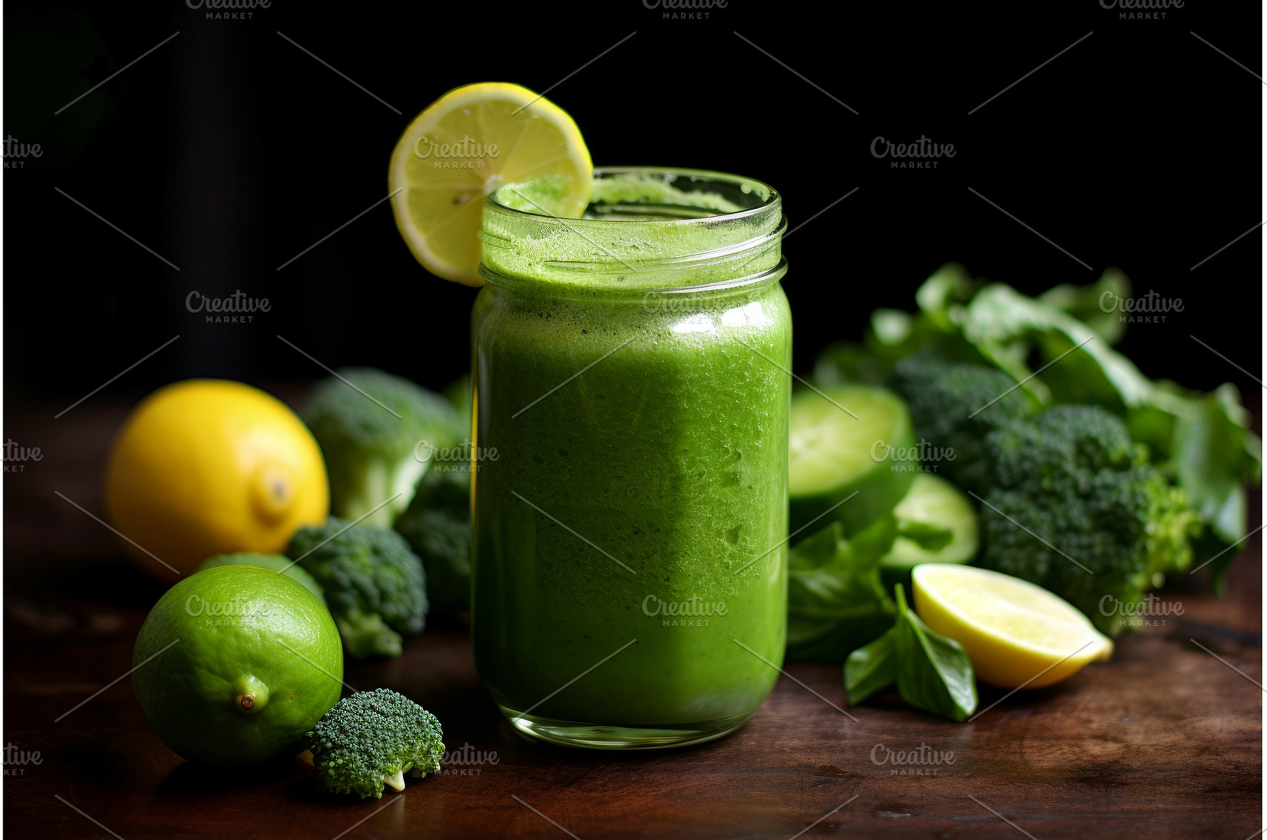 Nutritious Green fruit smoothie, a Food & Drink Photo by Ylivdesign