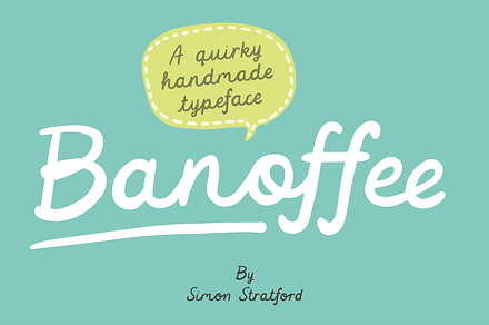 Script font Banoffee handmade