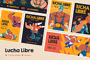 Mexican Lucha libre fight background, a Sport Illustration by Good Studio (Thumbnail 1 of 7)