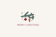 Merry Christmas Clipart, a Decorative Illustration by Barkova Nadya (Thumbnail 6 of 6)