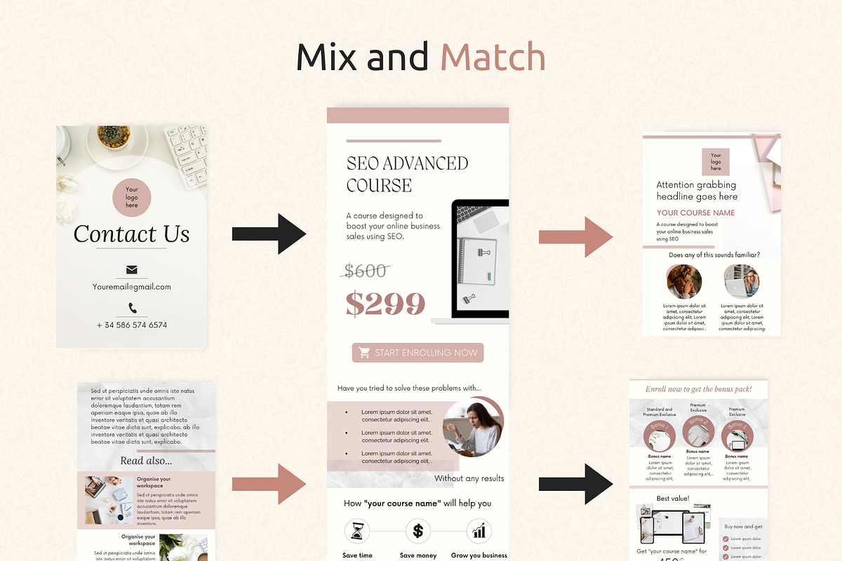 Canva Mailchimp Template Pack, an Email Template by PittaFinePrint (Photo 4 of 9)
