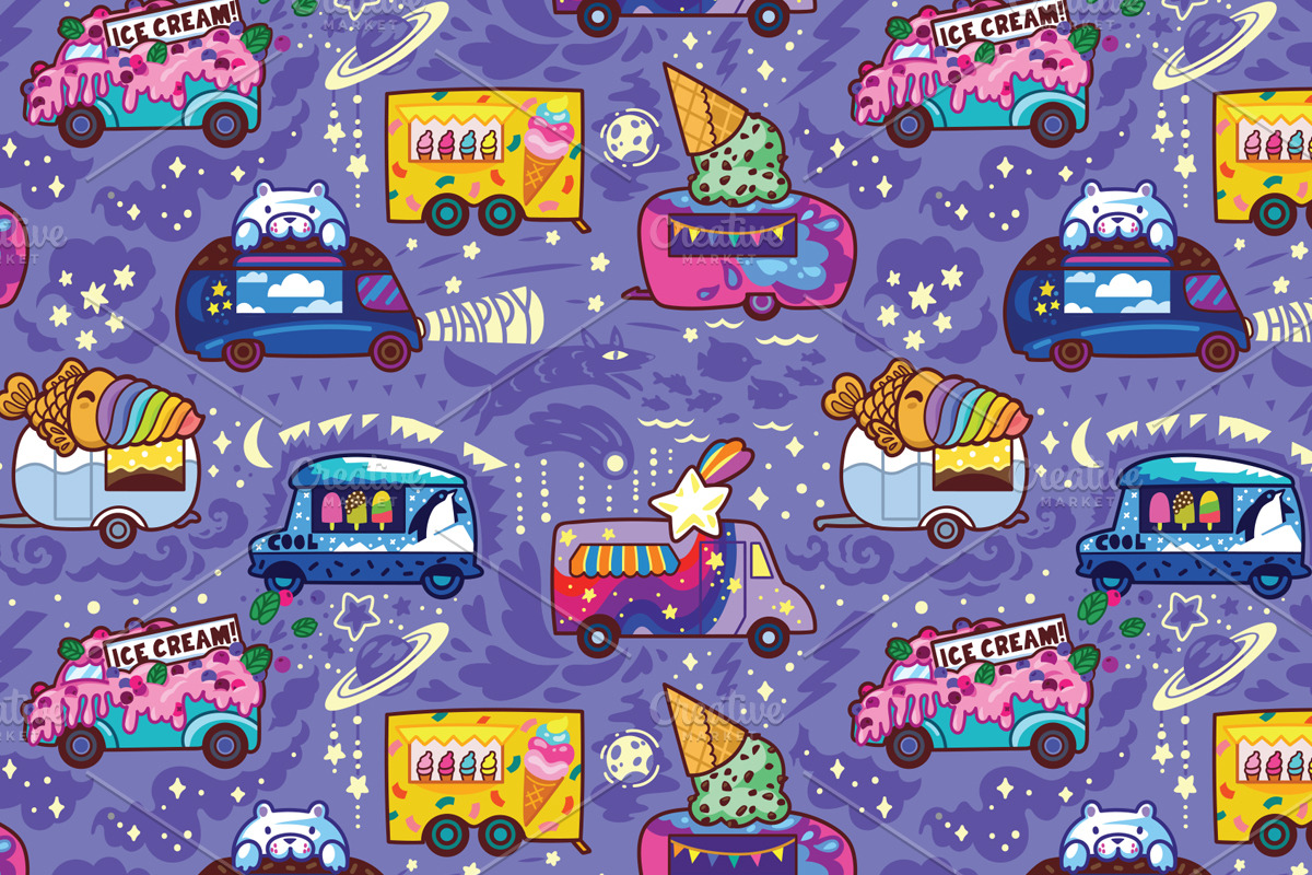 30 Fantasy Seamless Patterns, a Pattern Graphic by PenguinHouse (Photo 17 of 24)