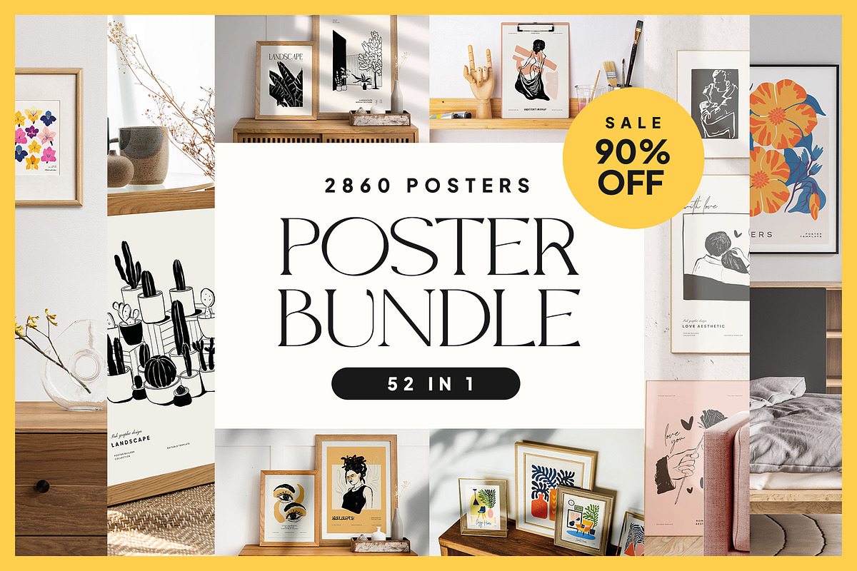 Mega Poster Bundle | 52 in 1, an Object Graphic by KetteCreate (Photo 1 of 53)