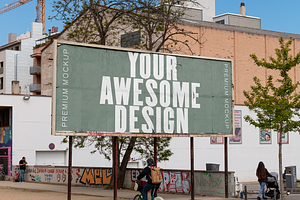 Landscape Paper Billboard Mockup