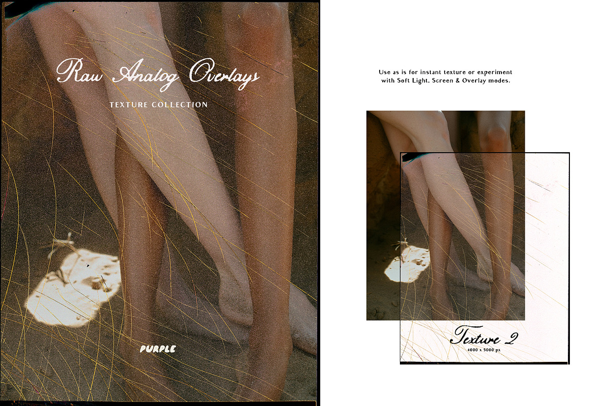 Raw Analog Texture Overlays, a Texture Graphic by Purple (Photo 2 of 31)