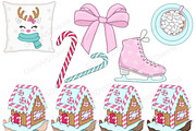 Joy Clipart, a Seasonal Illustration by GlamArtZhanna (Thumbnail 4 of 7)