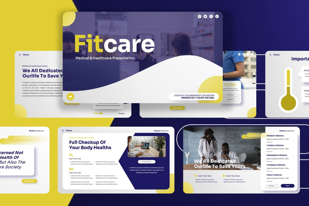 Fitcare - Medical Powerpoint, a Presentation Template by Dhabee (Photo 7 of 8)