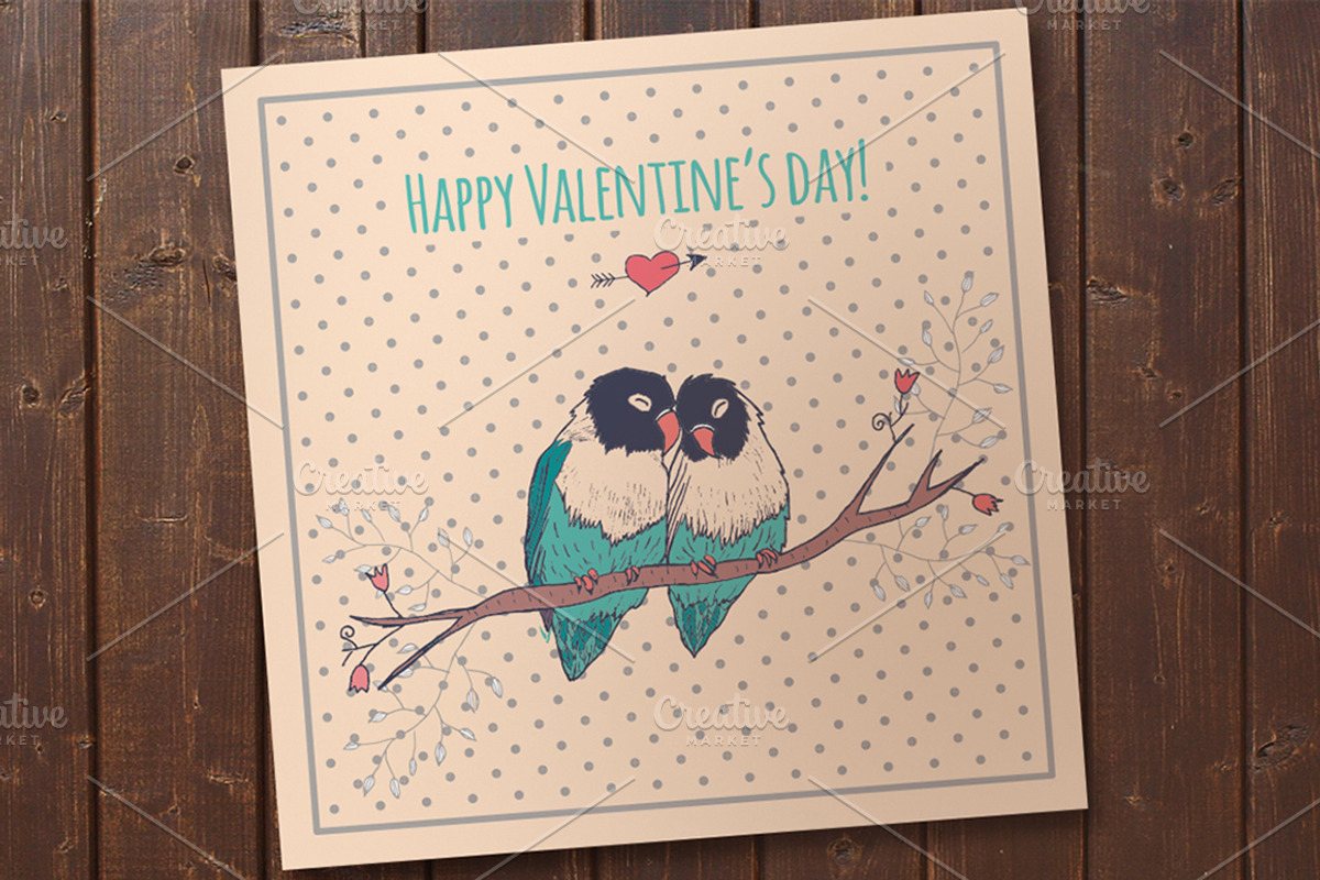 Valentines day card template, an Invitation Template by Julia Bilenko