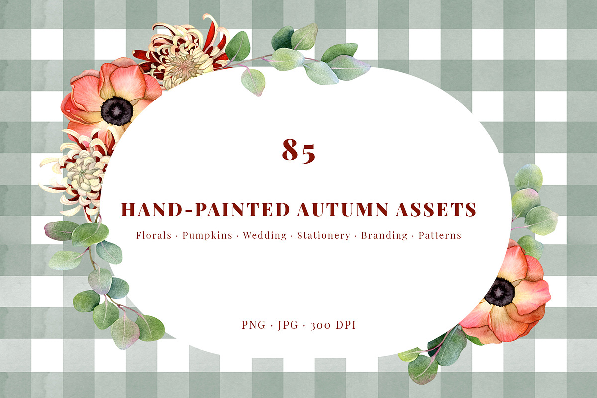 Autumn Botanical Watercolor ClipArt, a Seasonal Illustration by SunnJaneArt (Photo 15 of 15)