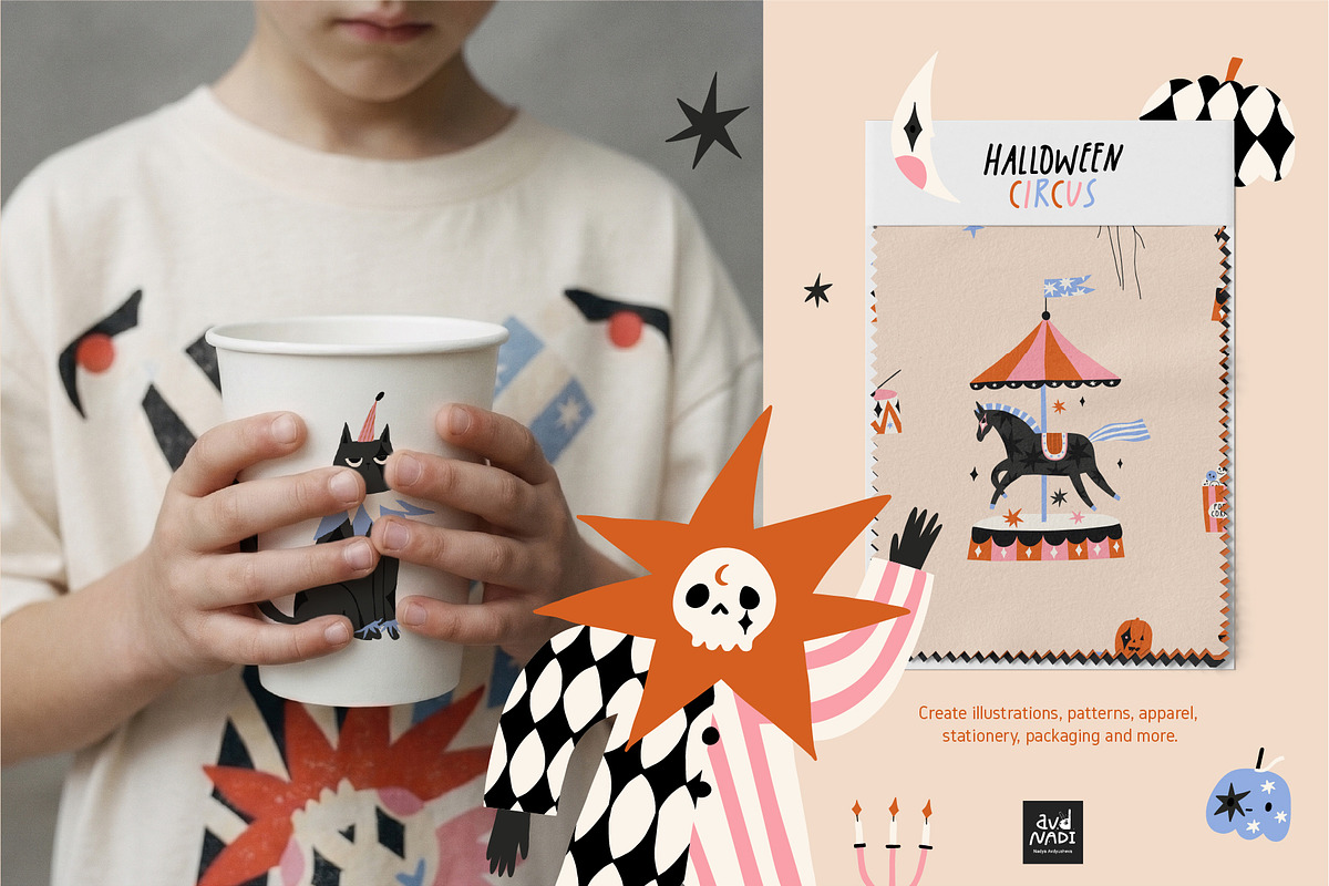 Halloween Circus Collection, a Seasonal Illustration by avdnadi (Photo 6 of 11)