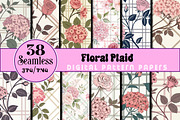 Floral Plaid Digital Papers, an Arts & Entertainment Photo by Wow Magic (Thumbnail 1 of 2)