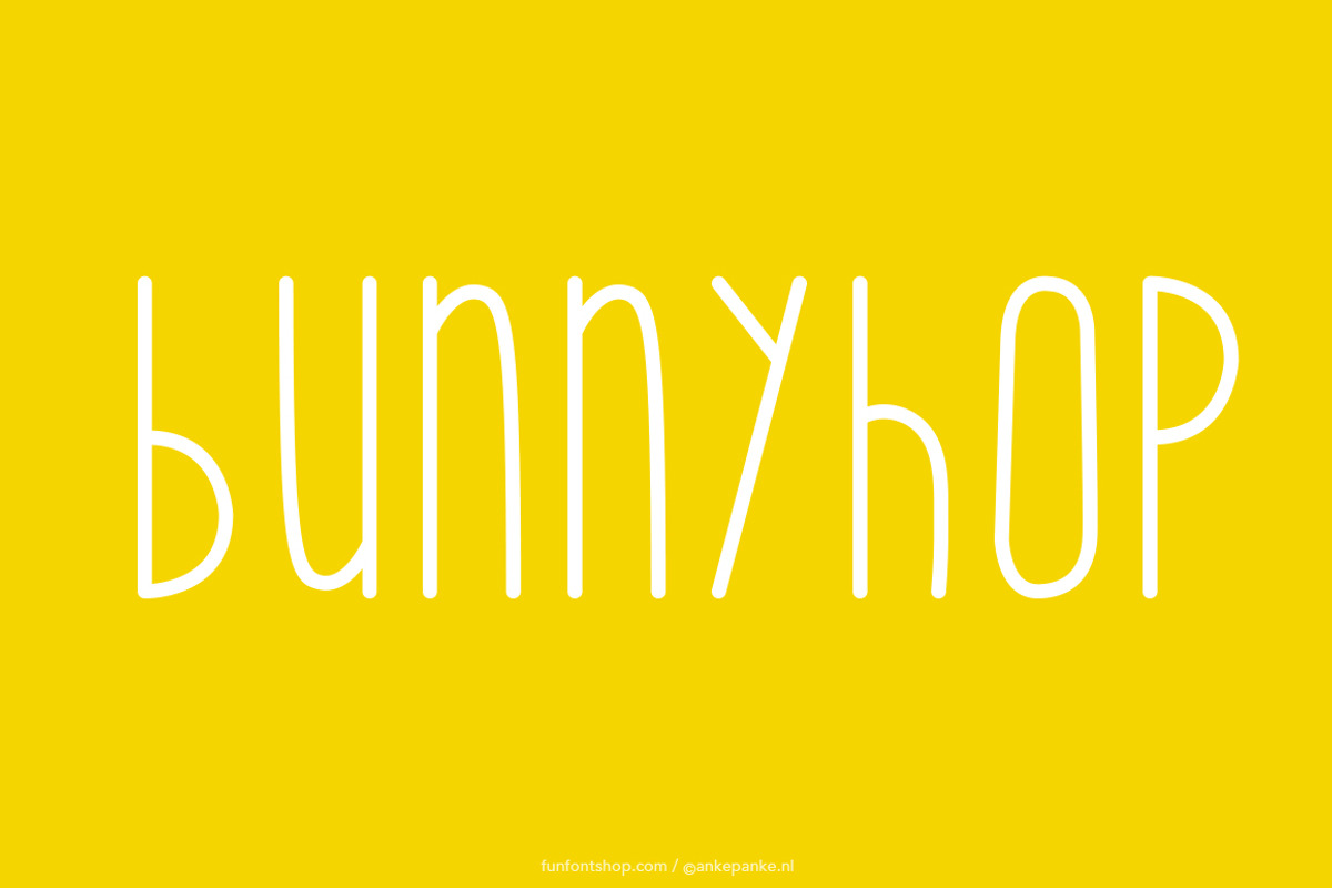 Bunny Hop font, a Sans Serif Font by Fun Font Shop (Photo 1 of 2)