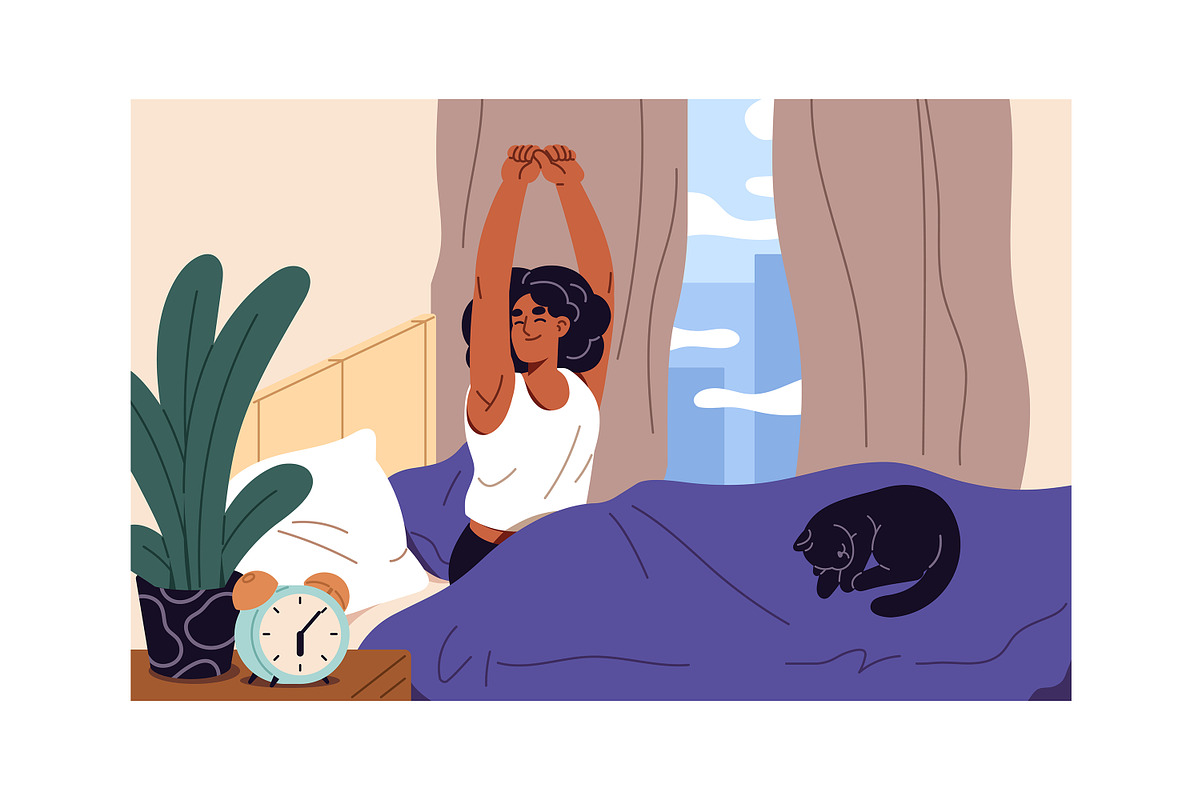 Woman's daily routine, lifestyle set, a Person Illustration by PaperTrident (Photo 2 of 13)