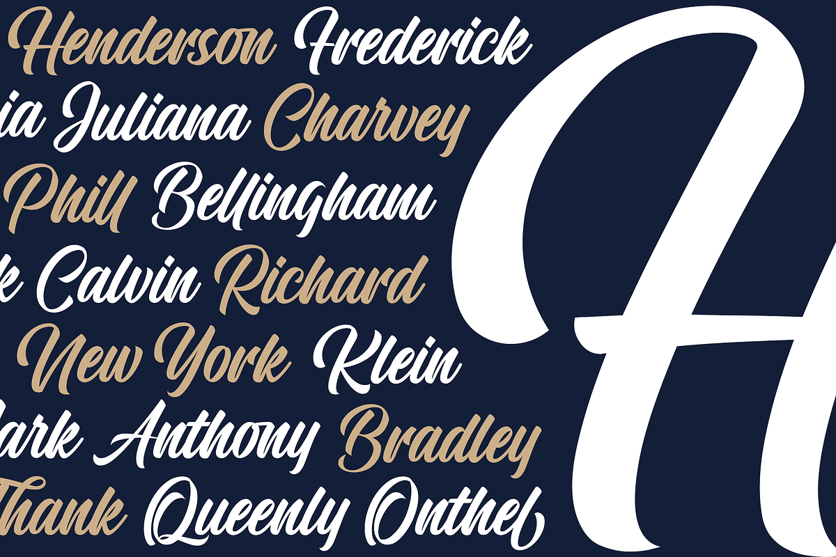 Hundrake Bold Script Font, a Script Font by Namara Creative Studio (Photo 10 of 11)