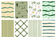 Summer Vibes Seamless backgrounds, a Pattern Graphic by Pattern + watercolor (Thumbnail 7 of 13)