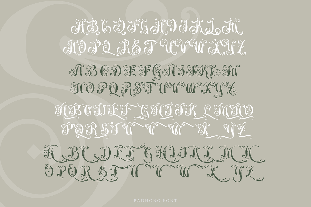Badhong Classic Script, a Script Font by TypeClassHeroes (Photo 11 of 15)