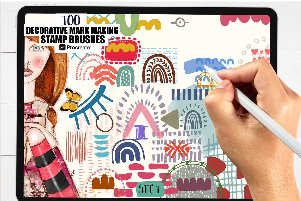 Procreate Mark Making Brushes Set 1, a Brushes & More by Soaring Bird Designs (Photo 1 of 6)