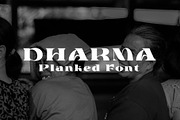 Dharma Planked Font, a Serif Font by Dimas Rizki Pratama (Thumbnail 1 of 2)