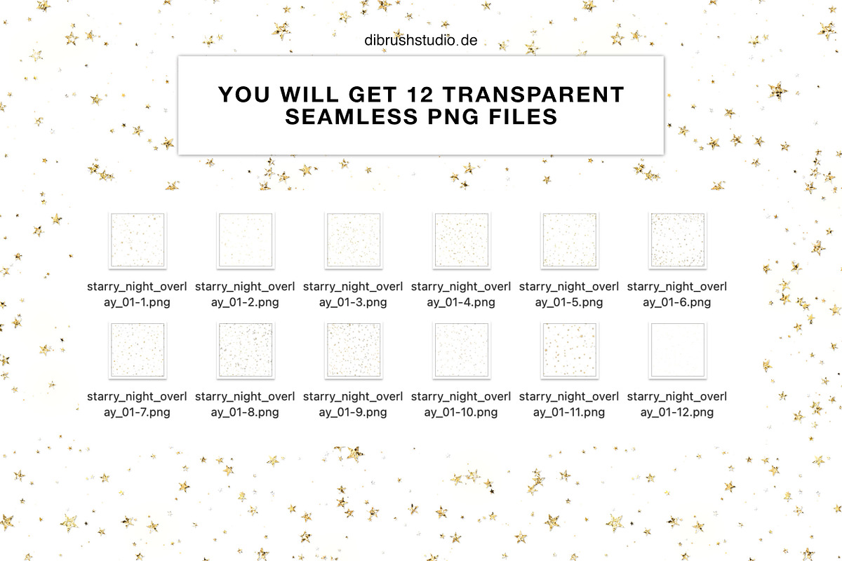 Star Night Seamless Overlay Pattern, a Pattern Graphic by DiBrush Studio (Photo 8 of 8)