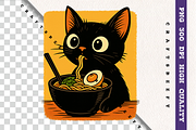 Kawaii Ramen Cat Japanese Noodle, a Shirt Mockup by Craftsbeefy (Thumbnail 1 of 5)