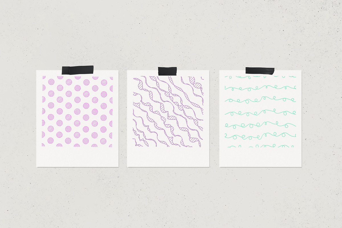 hand drawn line patterns vol.2, a Pattern Graphic by Mona Ahmed