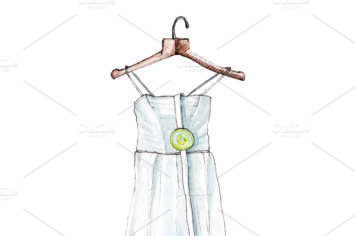 Wedding illustration, watercolor set, a Decorative Illustration by Watercolor_Vector Graphic (Photo 2 of 9)