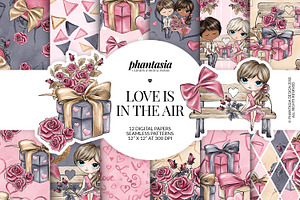 Valentines Day Digital Papers