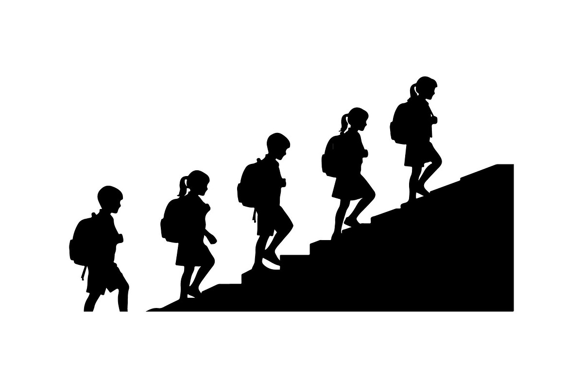 School Student Silhouette Icons, an Object Graphic by yasushie (Photo 7 of 7)