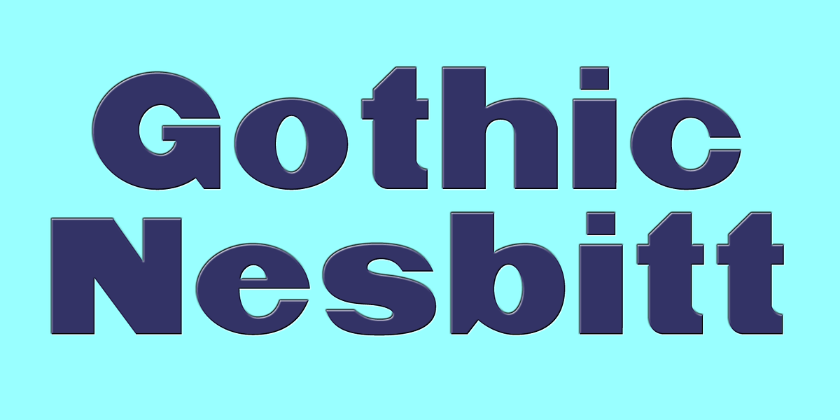 Gothic Nesbitt, a Sans Serif Font by Wooden Type Fonts