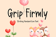 Grip Firmly Typeface, a Handwritten Font by Seemly Fonts (Thumbnail 1 of 6)